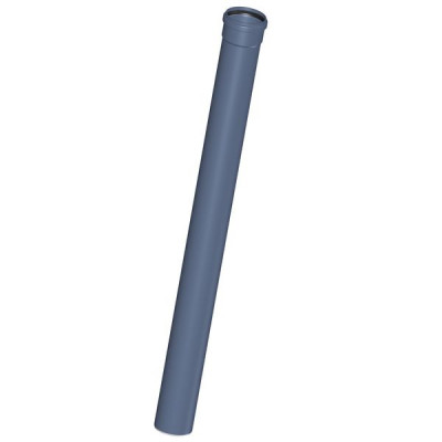 Труба канализационная DN 90, длина 1000 мм, 3-х слойная, шумопоглощающая, с раструбом PKEM, синий POLOPLAST POLO-KAL NG (P2073)