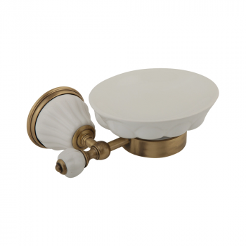 Мыльница для ванной Migliore Olivia 17415 белый, бронза