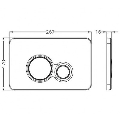 Клавиша смыва Bettoserb Sava Fix Slim 40006457 белая пластик