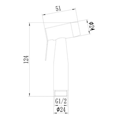 Лейка для гигиенического душа Savol S-PQ01C, матовое золото