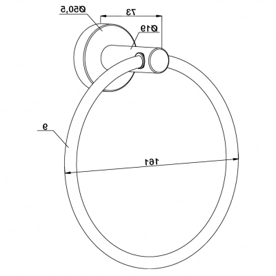 Полотенцедержатель Swedbe Attribut 9803B черный
