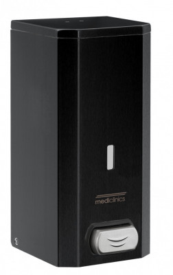 Диспенсер пены Mediclinics DJF0032B, настенный, механическое управление, объем: 1,5 л, нержавеющая сталь, цвет: матовый черный