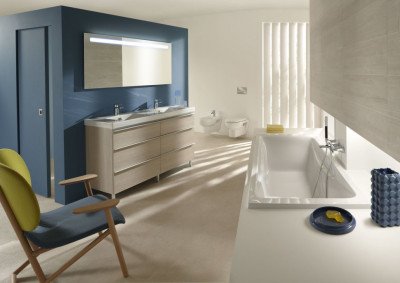 Мебель 137 см для раковины-столешницы напольная, Jacob Delafon «ODEON UP» (EB996-E10), квебекский дуб