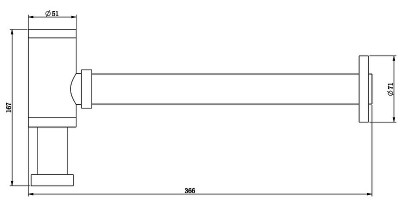Сифон для раковины Bronze de Luxe 201B черный матовый