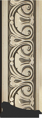 Зеркало напольное Evoform Exclusive Floor 205х85 BY 6134 с фацетом в багетной раме Барокко серебро 106 мм