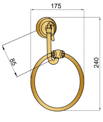 Boheme MEDICI 10605 полотенцедержатель-кольцо, бронза