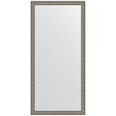 Зеркало настенное Evoform Definite 154х74 BY 3328 в багетной раме Виньетка состаренное серебро 56 мм