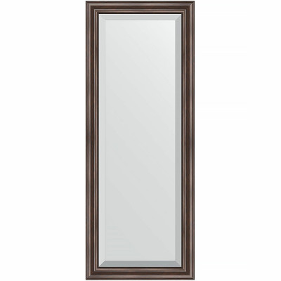 Зеркало настенное Evoform Exclusive 131х51 BY 1154 с фацетом в багетной раме Палисандр 62 мм