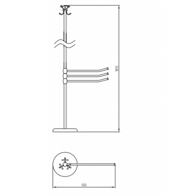 Стойка высокая MIGLIORE Mirella 17342, золото