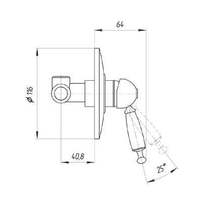 MIGLIORE Oxford 19097 смеситель для душа встраиваемый, бронза