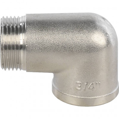 Угольник резьбовой STOUT латунь НВ никелированный 3/4 SFT-0012-000034