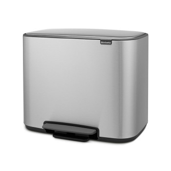 Brabantia Bo 121487 мусорный бак с педалью 36 л, стальной матовый