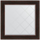 Зеркало настенное Evoform ExclusiveG 89х89 BY 4334 с гравировкой в багетной раме Темный прованс 99 мм  (BY 4334)
