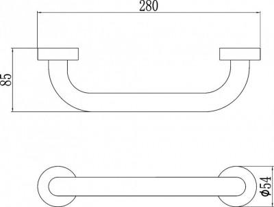 Поручень в ванную Savol S-010025 25 см нерж сталь хром