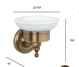 Tiffany World BRISTOL TWBR106br мыльница подвесная, бронза