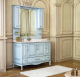 Аллигатор-мебель Capan Е(D) (цвет 9018 + патина серебро) комплект мебели для ванной, массив дуба ширина тумбы и зеркала 120 см (Е(D) (цвет 9018 + патина) 120 см )