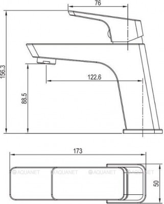 Смеситель для раковины Aquanet Gotic AF440-10С хром (00216772)