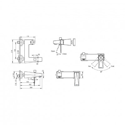 Bravat Iceberg F676110C-01 смеситель для ванны, хром