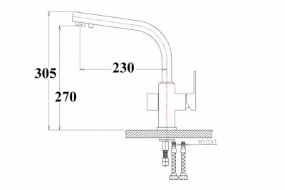 Zorg Sanitary ZR 311 YF-WHITE смеситель для кухни под фильтр, белый