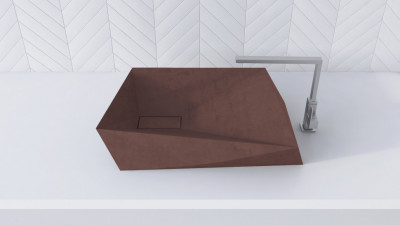 BetON WВ-602 Накладная раковина из бетона белого оттенка в стиле Лофт