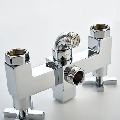 Смеситель для ванны Ledeme L2584 H84 двухвентильный хром