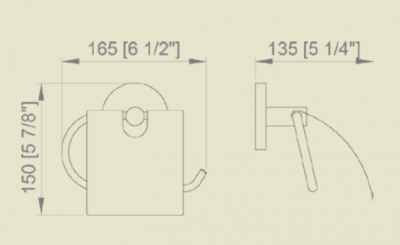 NOFER Monaco 16374.В держатель туалетной бумаги с крышкой, глянцевый