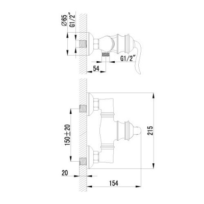 Lemark Brava LM4703G смеситель для душа с ручным душем и шлангом, золото