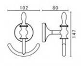 Двойной крючок ART&MAX BOHEMIA AM-E-4286B-Do
