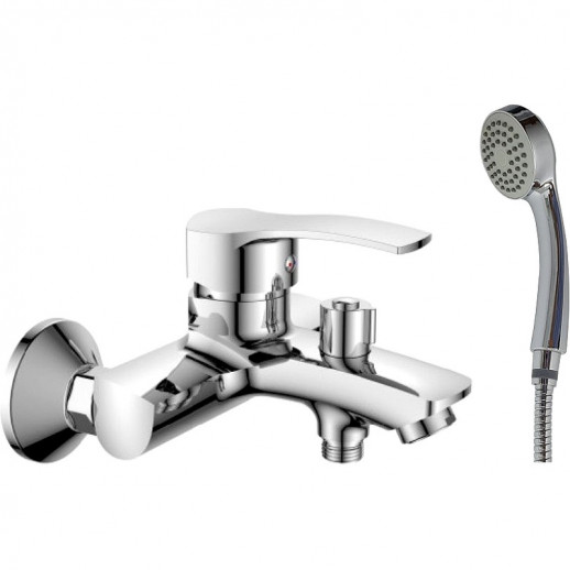 Смеситель для ванны Haiba HB6070 с душевым гарнитуром (латунь) хром