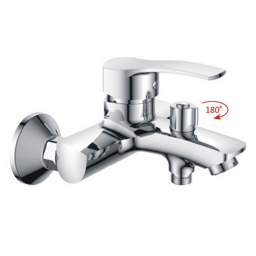 Смеситель для ванны Haiba HB6070 с душевым гарнитуром (латунь) хром