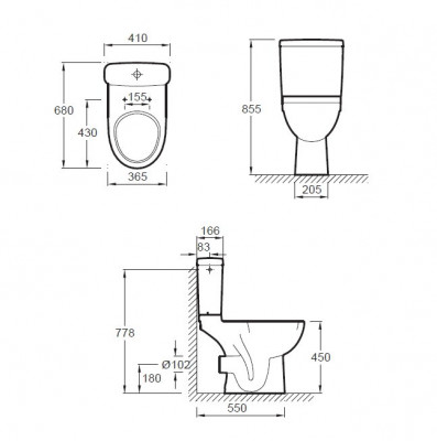 JACOB DELAFON Odeon Up 4966CK-00 унитаз напольный, белый