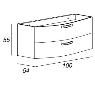 Тумба под раковину CEZARES COMFORT 54480 Larice