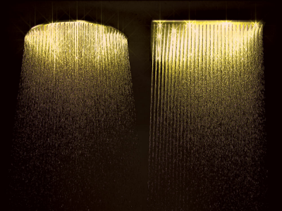 Otler Amber АD42 встраиваемый круглый душ с подсветкой, янтарный, 42см