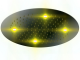 Otler Amber АD42 встраиваемый круглый душ с подсветкой, янтарный, 42см Черный мат (АD42 blmatt)