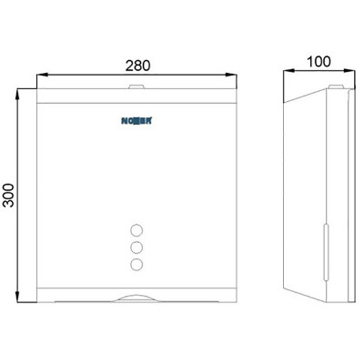 Диспенсер для бумажных полотенец Nofer 04006.N Черный матовый