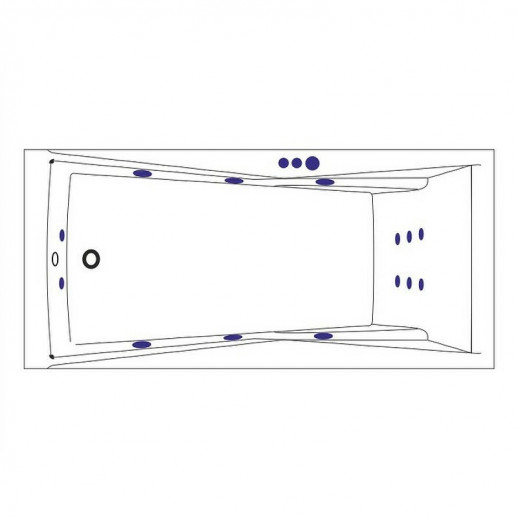 Ванна акриловая Excellent Palace 180x80 WAEX.PAL18.SMART.GL с гидромассажем прямоугольная