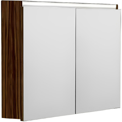 Зеркальный шкаф для ванной Armadi Art Vallessi 546-Z 100х65 см, зебрано глянцевый