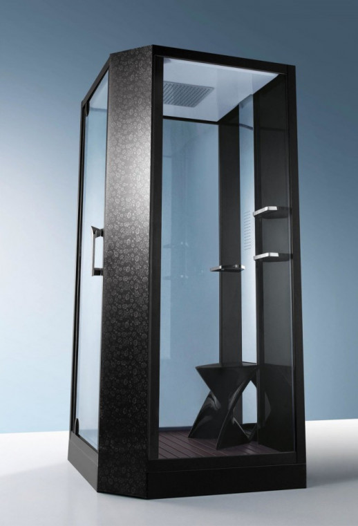 Душевая кабина Orans SR-89101LS черная, с баней