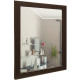 Зеркало в ванную Silver Mirrors Феррара 41 ФР-00002444 в багетной раме - коричневый 35 мм прямоугольное  (ФР-00002444)