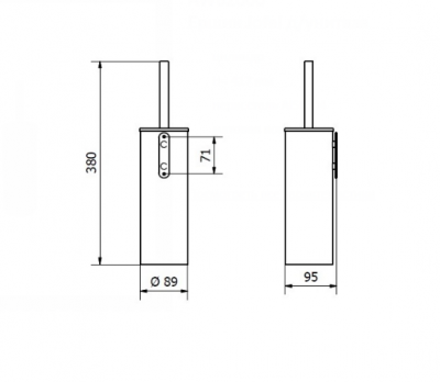 Jofel AW62000 WC-ёршик с контейнером, нержавеющая сталь