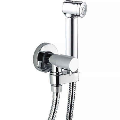 Гигиенический душ с запорным вентилем Bossini Alexa Brass E57001B.030 хром настенный без смесителя