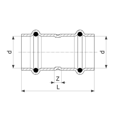 Viega Муфта Profipress 12 мм
