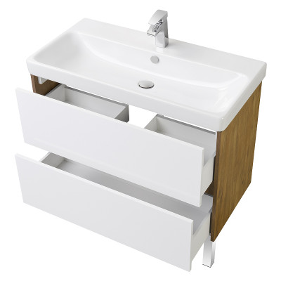 Тумба под раковину Aquaton Сканди 90 1A251901SDZ90 подвесная белый дуб рустикальный