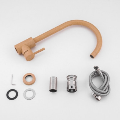 Смеситель Frap для кухни однорычажный поворотный песочный (F40899-3)