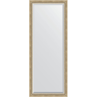Зеркало напольное Evoform Exclusive Floor 198х78 BY 6102 с фацетом в багетной раме Состаренное серебро с плетением 70 мм