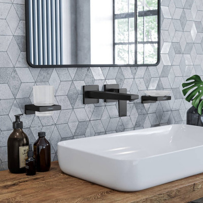 Мыльница подвесная Hansgrohe AddStoris 41746670 (черный матовый)