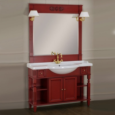 Тумба под раковину Migliore Kantri 120 26729 бордовая