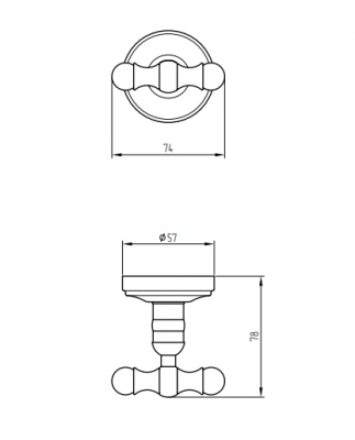 Крючок MIGLIORE Mirella 17174, бронза