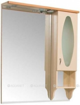 Зеркало-шкаф в ванную Aquanet Греко 100 бежевый бук (00100830)
