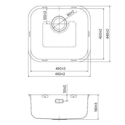 Мойка для кухни Iddis Mate 49 MAT49S0i77 сатин нерж сталь прямоугольная